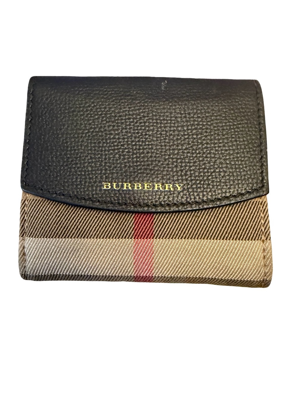 🔥Authentic Burberry Black & Beige Small Fold Wallet - Picture 9 of 12